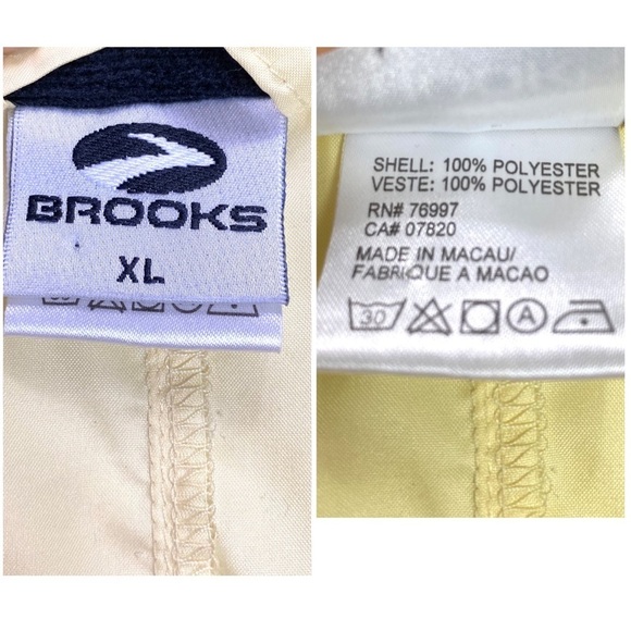 BROOKS Zip Up Lightweight Biker Vest in Yellow Size XL - Picture 6 of 9